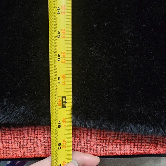 Vintage Monterey Fashions Full Length Faux Fur Coat 2X Black Mobwife Made in USA - Picture 11 of 13